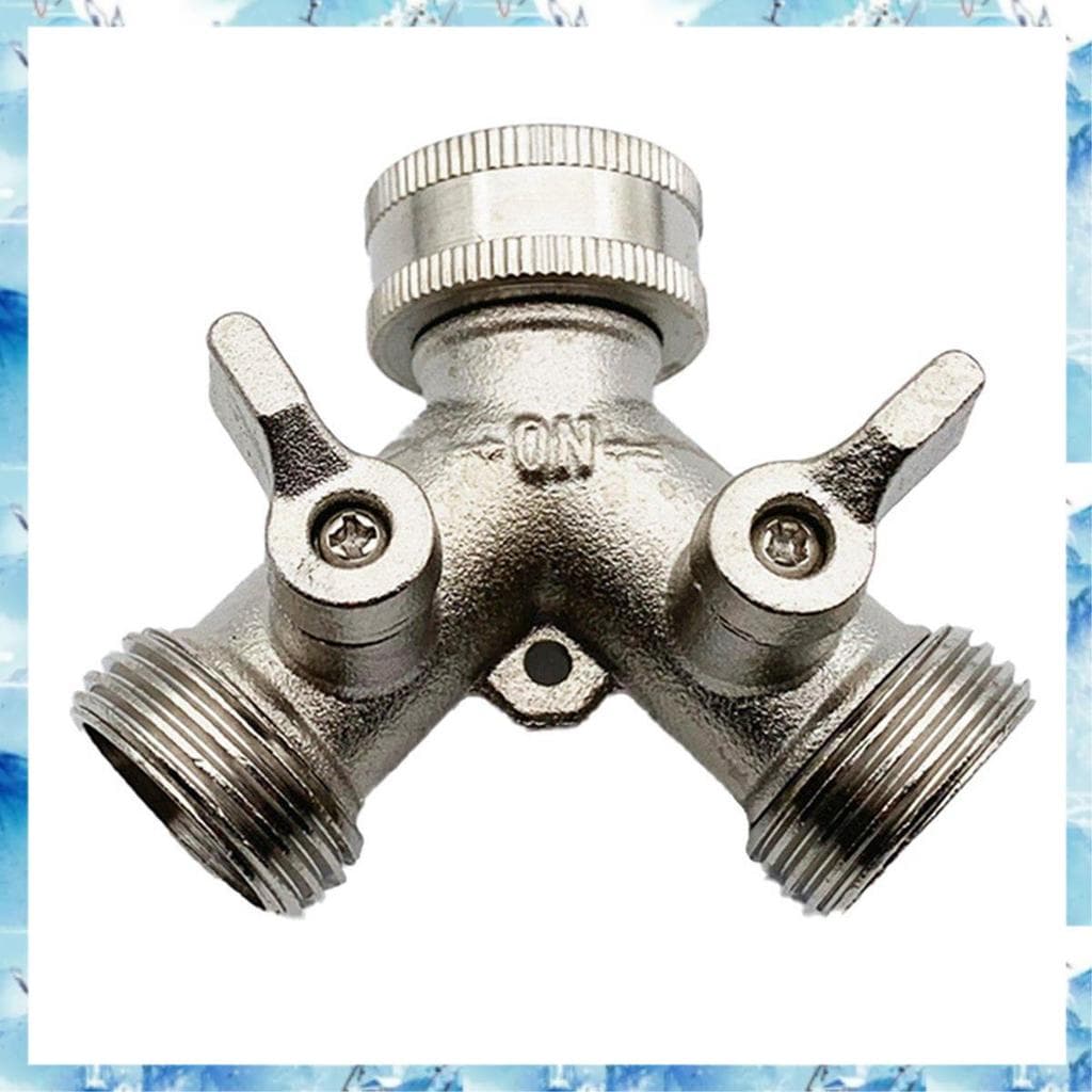 [Bcpx] 1 Conjunto 3/4 2 Vias Divisor De Mangueira De Jardim Resistente Y Prata Para Torneira De Água , Saída ,