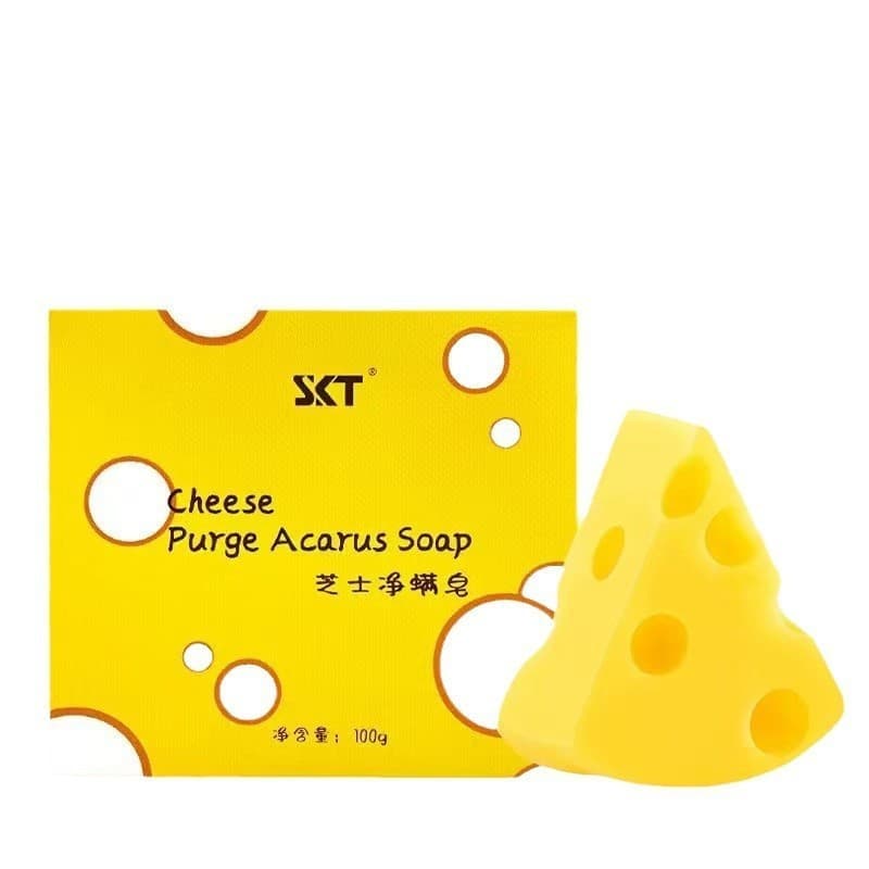 Sabonete Artesanal SKT para Remoção de Ácaros e Acne, Sabonete para Limpeza Facial, Sabonete Artesanal de Seda de Queijo
