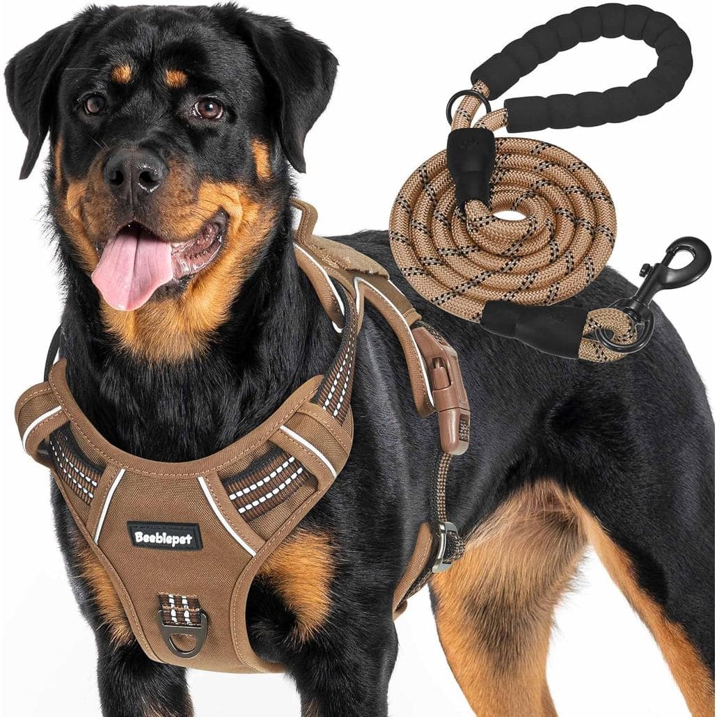 Arnês Tático Resistente Beebiepet para Cães Pequenos, Arnês Ajustável Anti-Puxão para Animais de Estimação, Refletivo, p