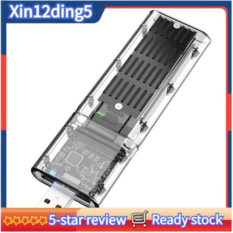 Gabinete Externo M . 2 NGFF SATA SSD De Alta Velocidade USB3.0 Gen1 5Gb/S Transparente Disco Rígido Caso Para PC
