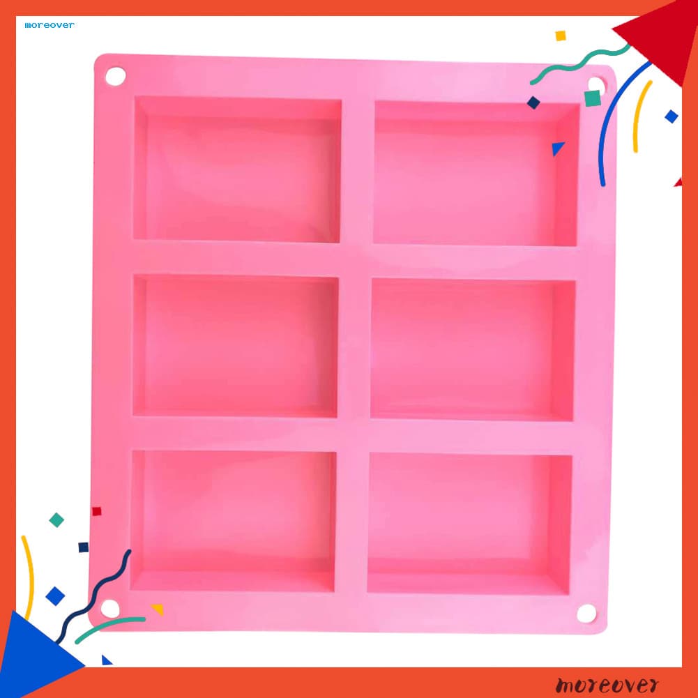 Mais 6 Cavidade Silicone Antiaderente Bolo Molde Chocolate Sobremesa Bakeware DIY Ferramenta De Cozimento