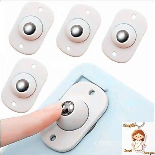 Rodinhas Moveis Kit com 4/8/12  Rodas Adesivas Para Mover Móveis Deslizantes Rodizio Organizador Casa
