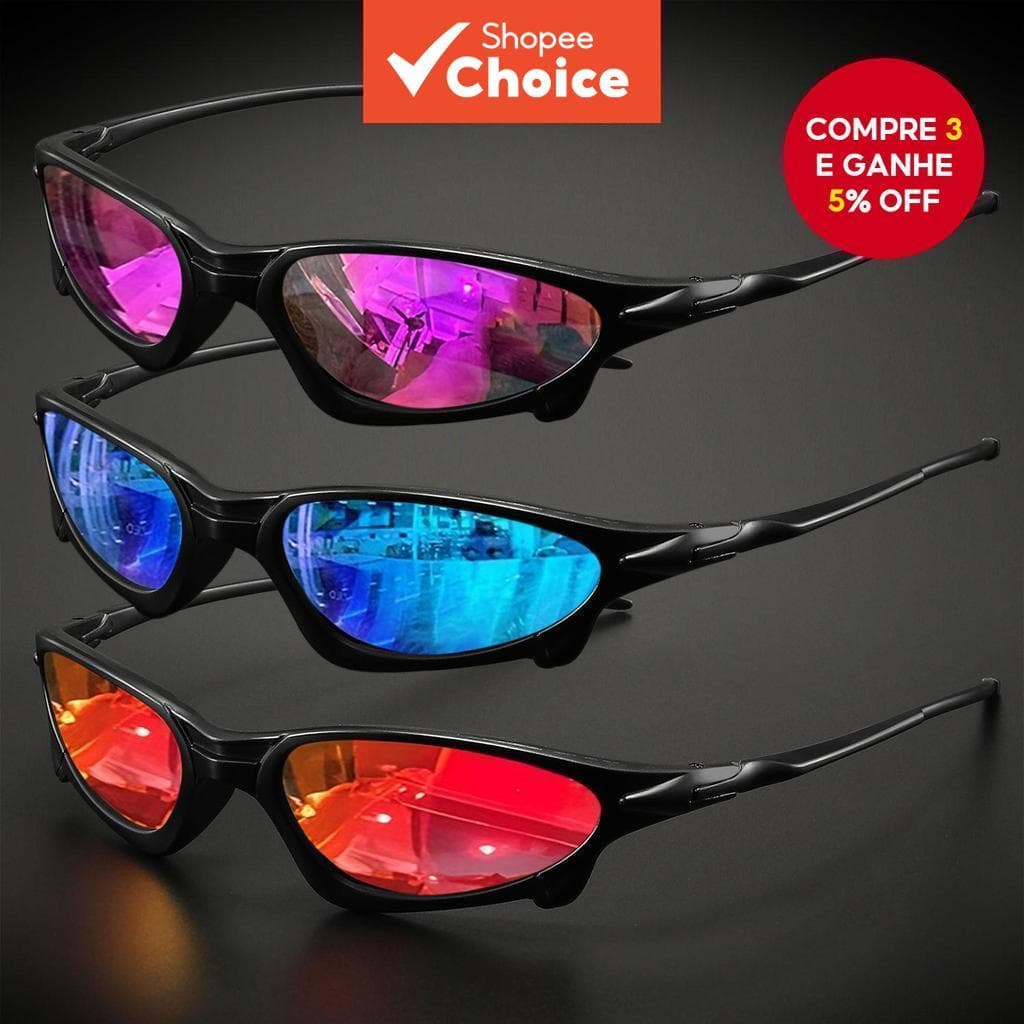 Óculos de Sol Esportivos Coloridos Pequeno Clássico - Ajuste Envolvente, UV400 para Ciclismo, Pesca e Viagem