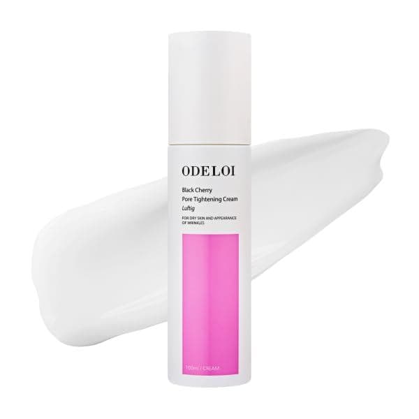 Creme Redutor de Poros de Cereja Preta, Efeito Primer Minimizador de Poros, Hidratante Facial para Maquiagem Suave, Cuid