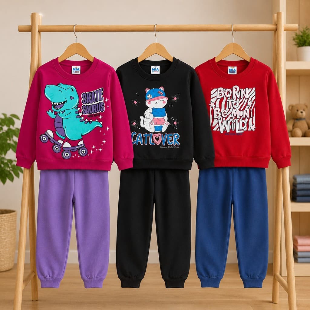 Kit 6 Peças Moletom Menina Infantil Inverno Casaco e Calça Feminina Várias Estampas Infantil 4 a 12 anos
