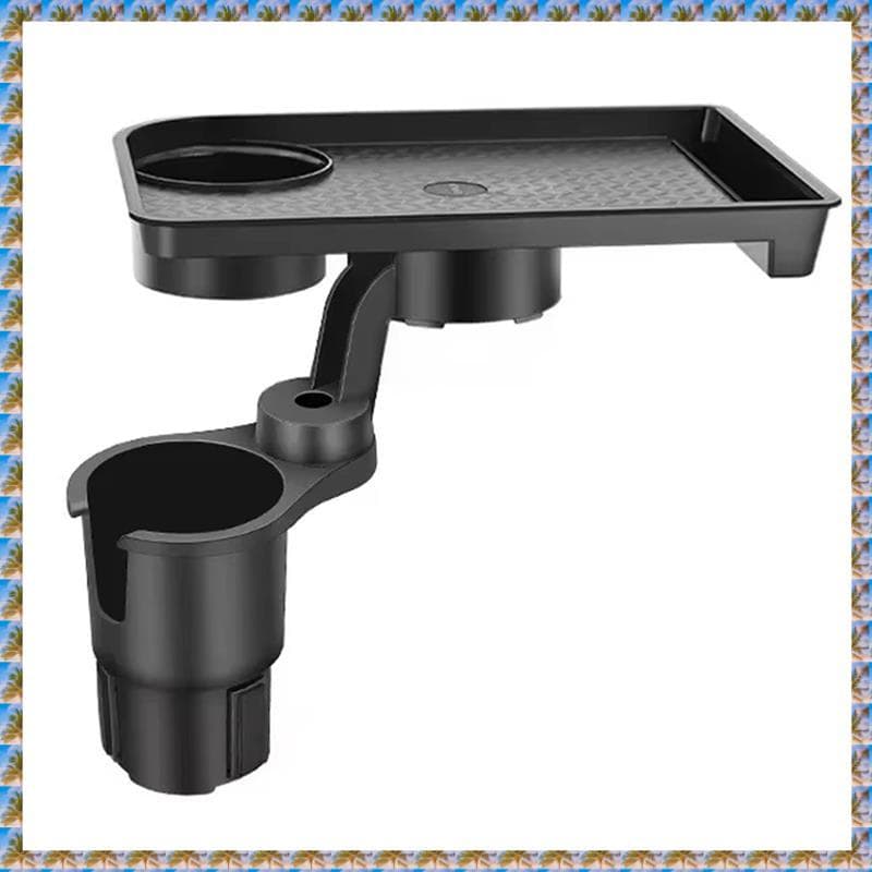 [bo7w15gmoh.br] Bandeja Porta-Copos Universal Para Carro-360 ° Organizador Giratório Ajustável De Copo Duplo , De Comida
