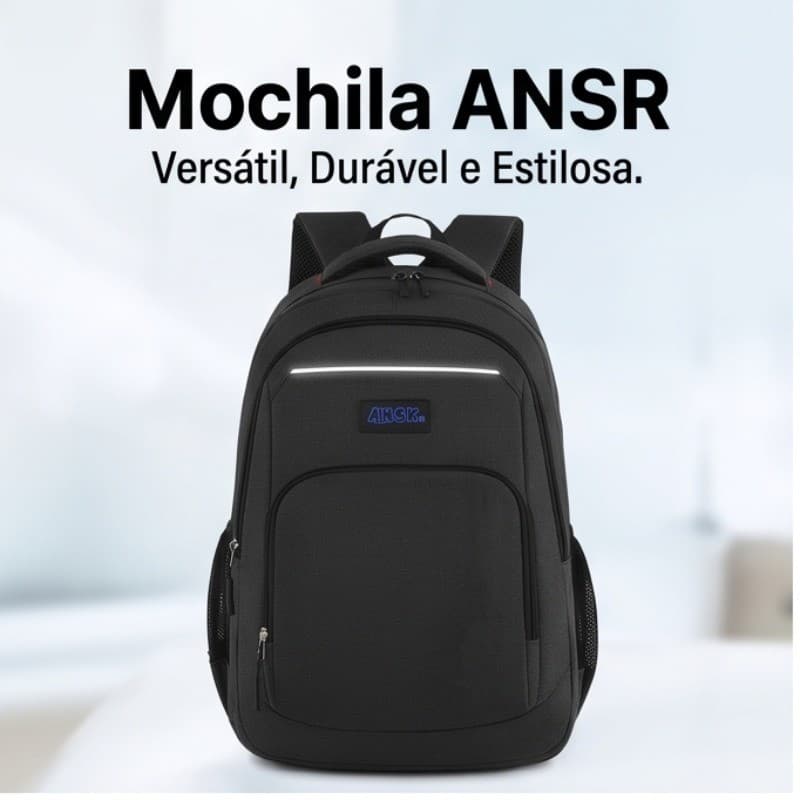 Mochila para Notebook 15.6" - Impermeável, Ergonômica e com Múltiplos Compartimentos para Trabalho e Estudo.