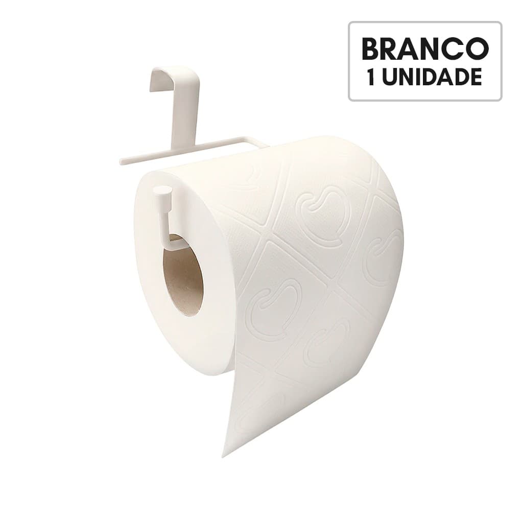 Suporte Porta Papel Higiênico Simples Caixa Acoplada Aramado Aço Preto Cromado Branco Resistente