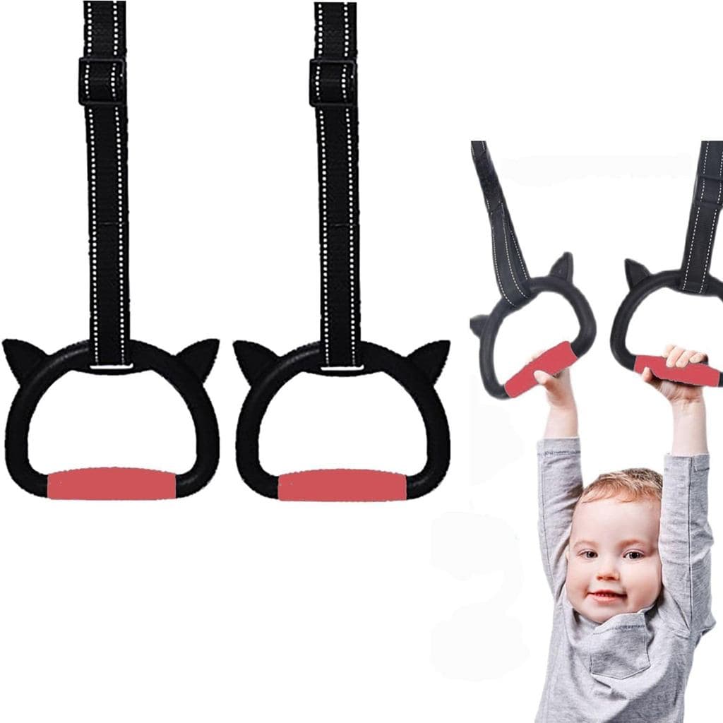 Argolas de Ginástica Profissionais, para Adultos e Crianças, Suportam 440lb, Equipamento de Fitness para Casa, Barra de