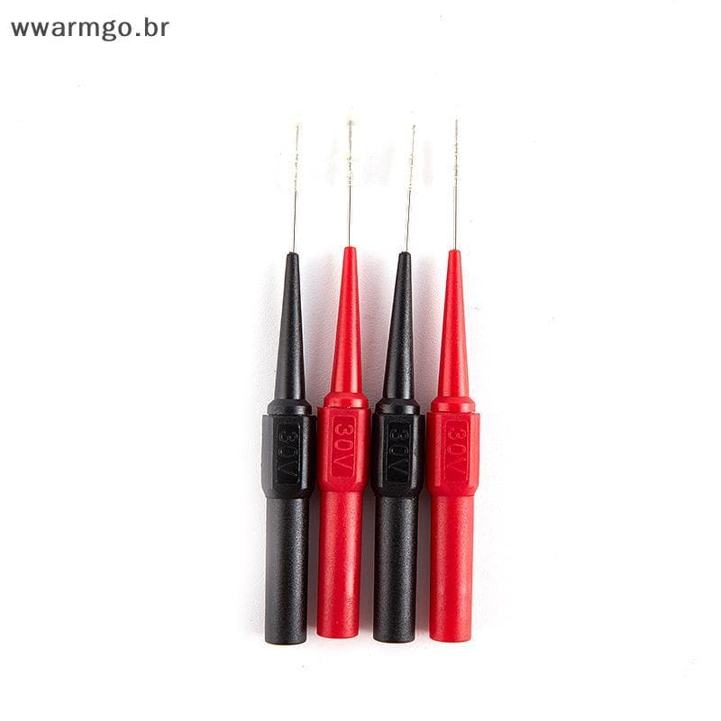 WWARM 4 Pcs 0.7 Mm 30 V Ferramentas De Diagnóstico Multímetro Chumbo Voltar Piercing Sondas De Ponta De Agulha