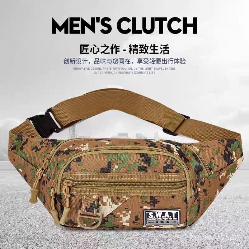 Pochete Bolsa masculino camuflar Militar Regulavel motoboy
