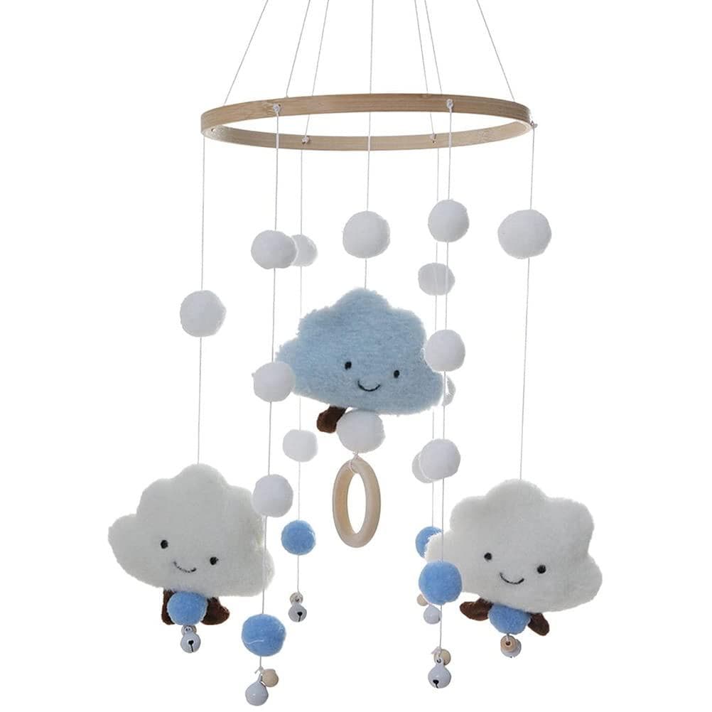 Móbile para Berço, Decoração Suspensa para Quarto de Bebê, Móbile de Teto Azul para Decoração de Quarto Infantil IJRI