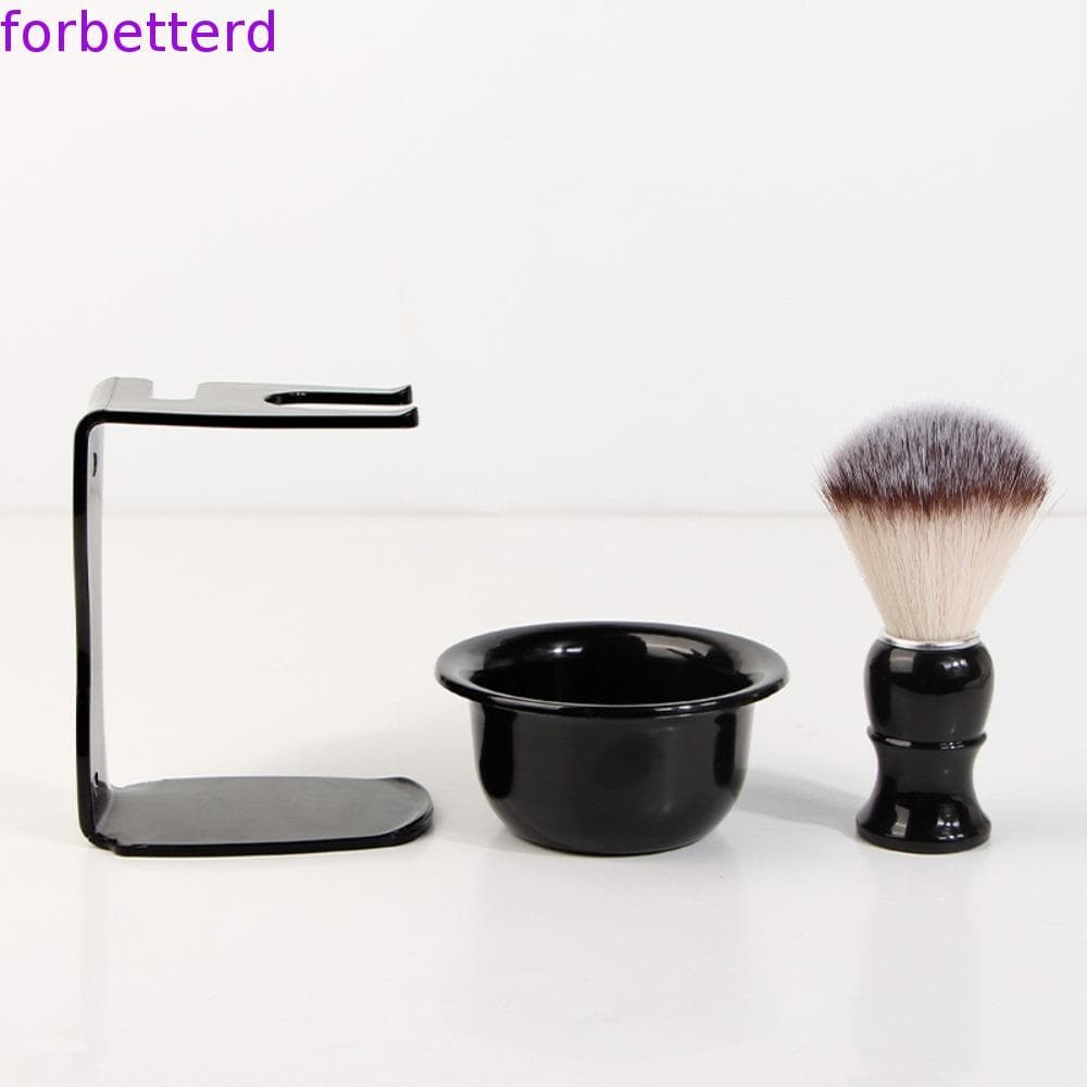 3 Pçs/Set Conjunto De Escova De Barbear , Barba Profissional 3-Em-1 Tigela Macia E Suporte