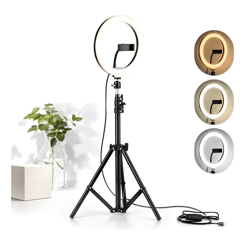 Ring Light Iluminador 10 Polegadas Com Tripé De 2.10 Metro MarisaStore