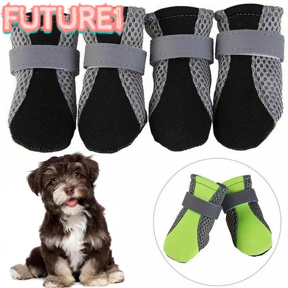 Futuro 4 Peças De Sapatos Para Cães De Estimação , Botas De Chuva Com Alça Elástica Antiderrapante , Calçados Respirávei