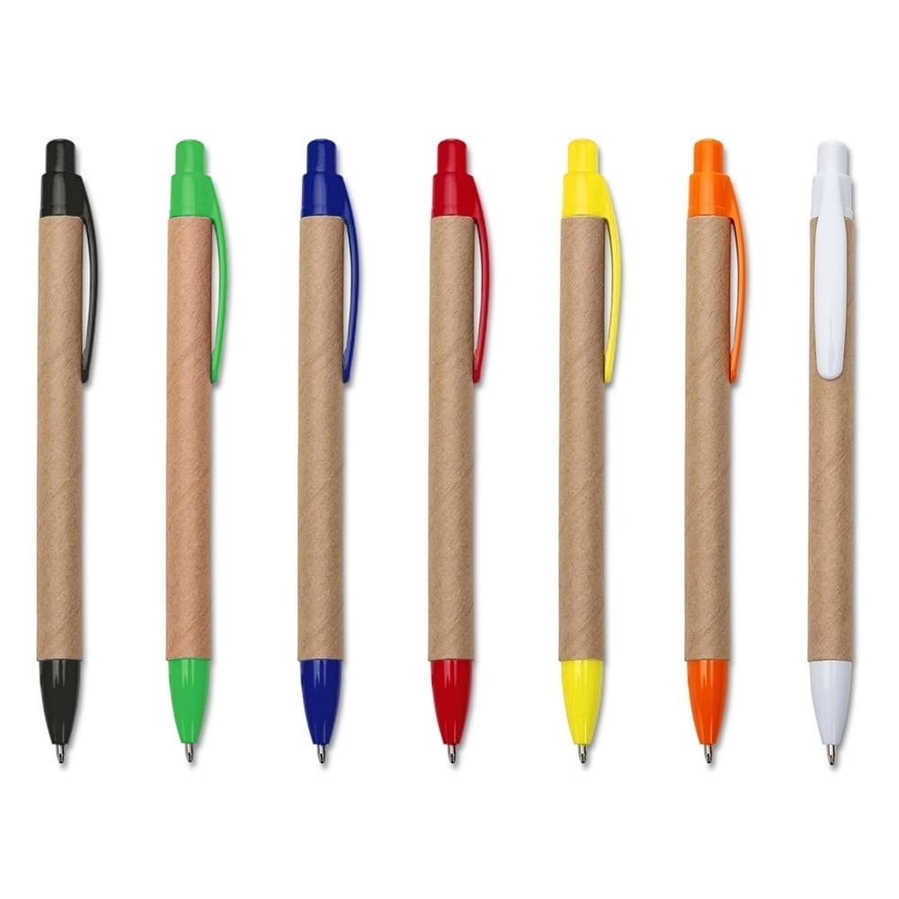 KIT 50 Unidades Caneta Ecológica de Papelão
