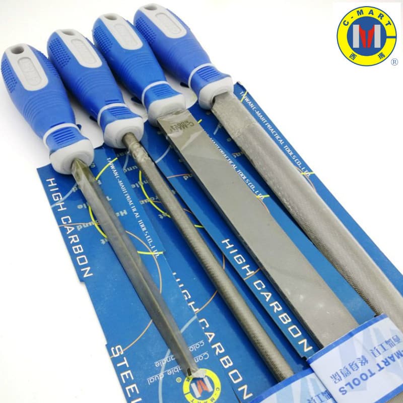 Arquivo de aço plano semicírculo triângulo redondo arquivo quadrado arquivo de plástico 20-47cm ferramenta Sima