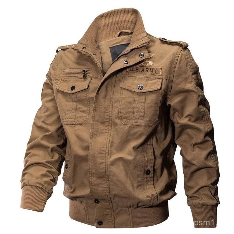 Jaqueta Bomber Masculina, Casacos Casuais de Algodão, Tamanhos M-6XL, Roupas Masculinas