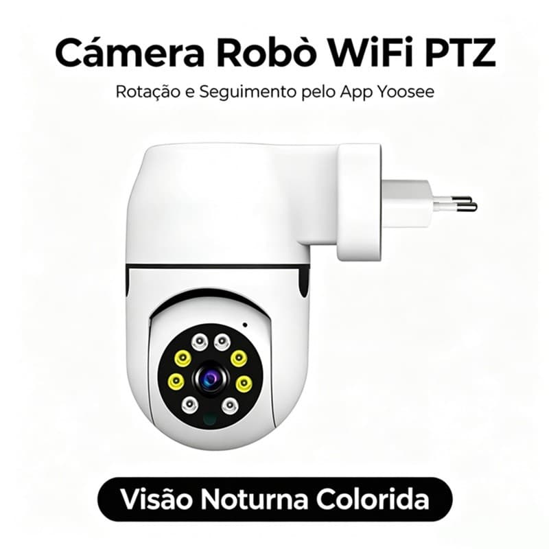 Câmera Tomada Wi-fi facilidade na instalação - Ambiente interno App Yoosee AIRER.BR