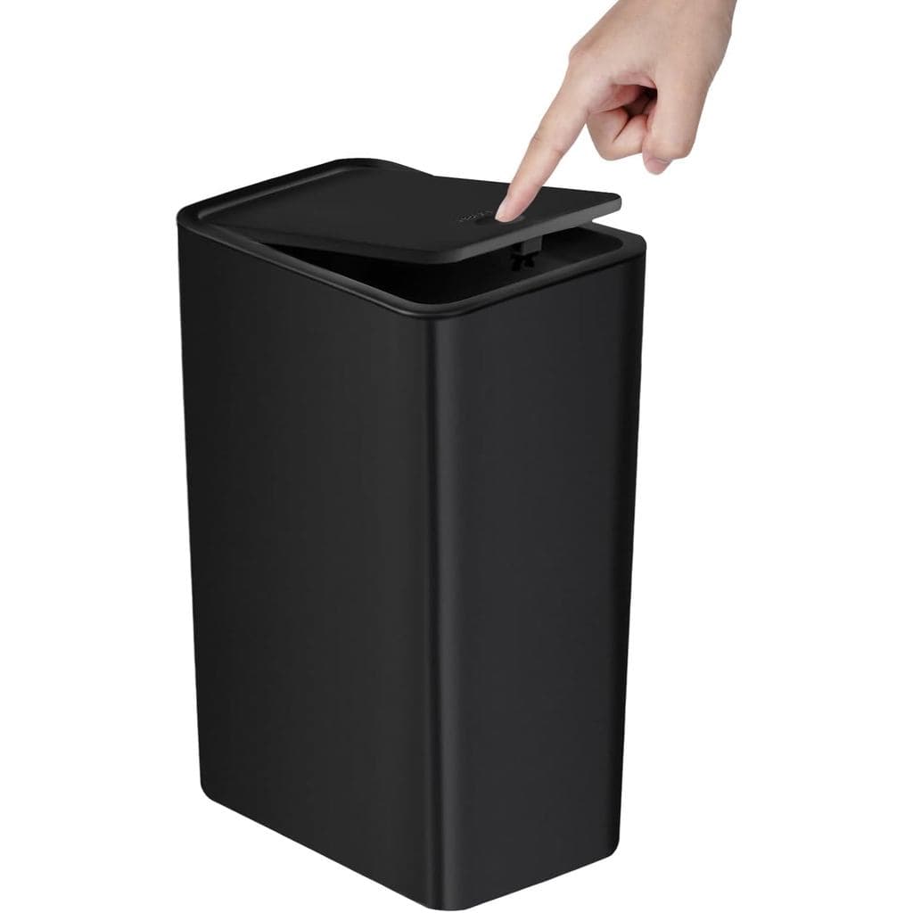 Lixeira de Banheiro TIPGO com Tampa, 10 Litros/2,6 Galões, Lixeira Compacta com Tampa Retrátil, Adequada para Cozinha, Q