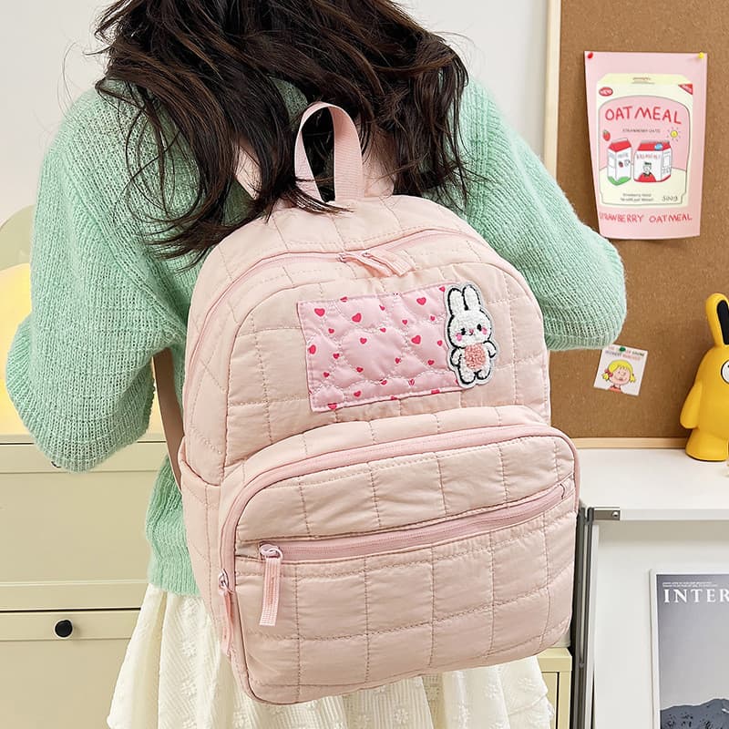 Nova mochila escolar infantil em estilo cartoon, moderna e fofa, mochila de grande capacidade, mochila de cor sólida est