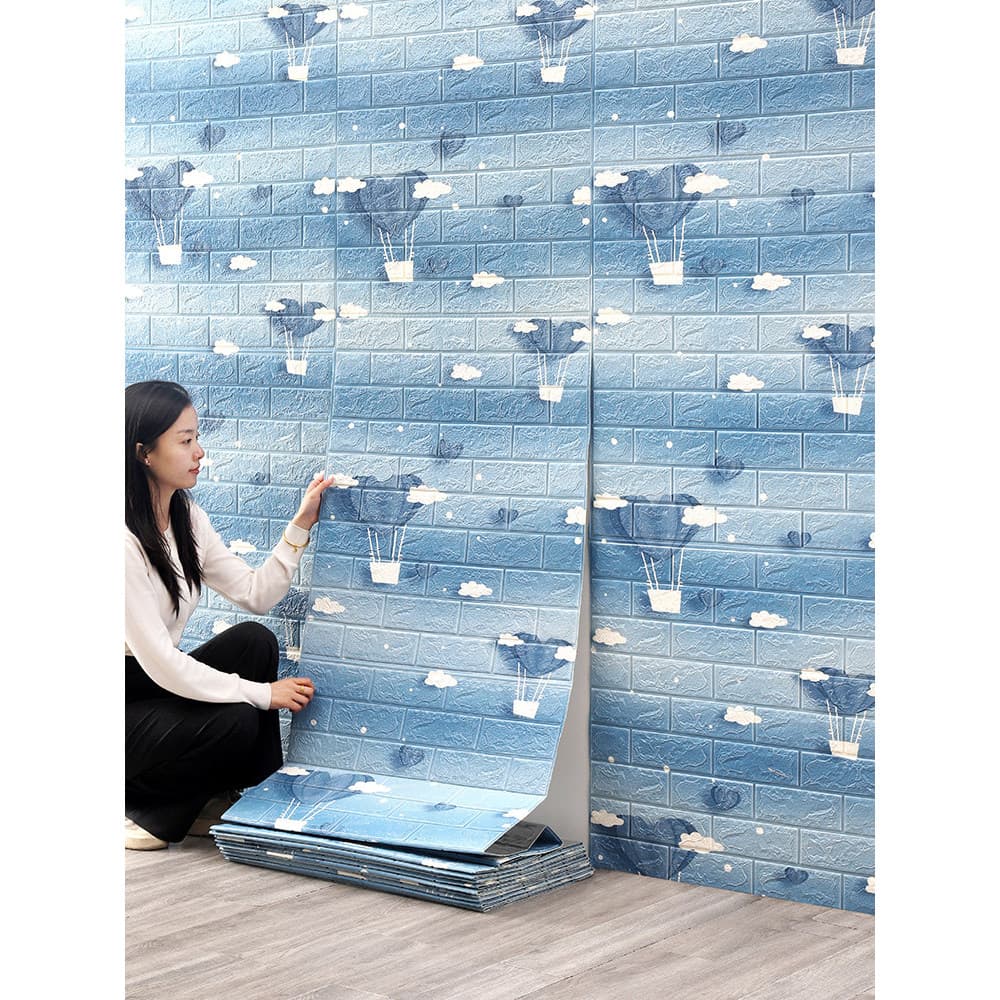Papel de parede autoadesivo 3d tridimensional adesivos de parede à prova d'água à prova de umidade decoração de parede d