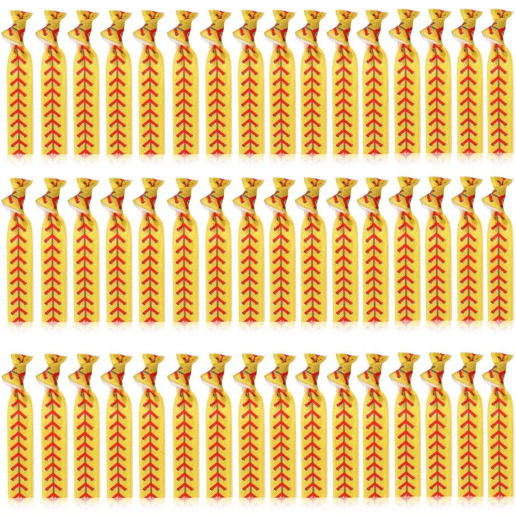 48 Pcs Softball Hair Accessories Baseball Hair Ties Sports Elastic Headband Girls Accessories for Girls Softball Basebal
