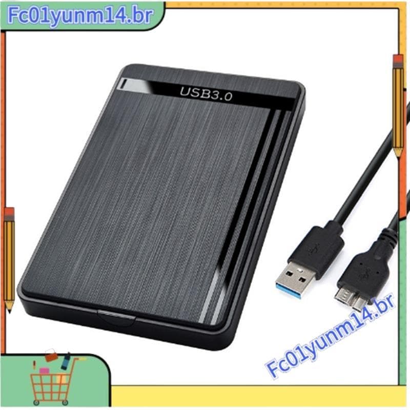 Gabinete SATA 2.5 " Para USB3.0 HDD Celular Caixa De Disco Rígido De Armazenamento Externo SSD Com Cabo USB3.0