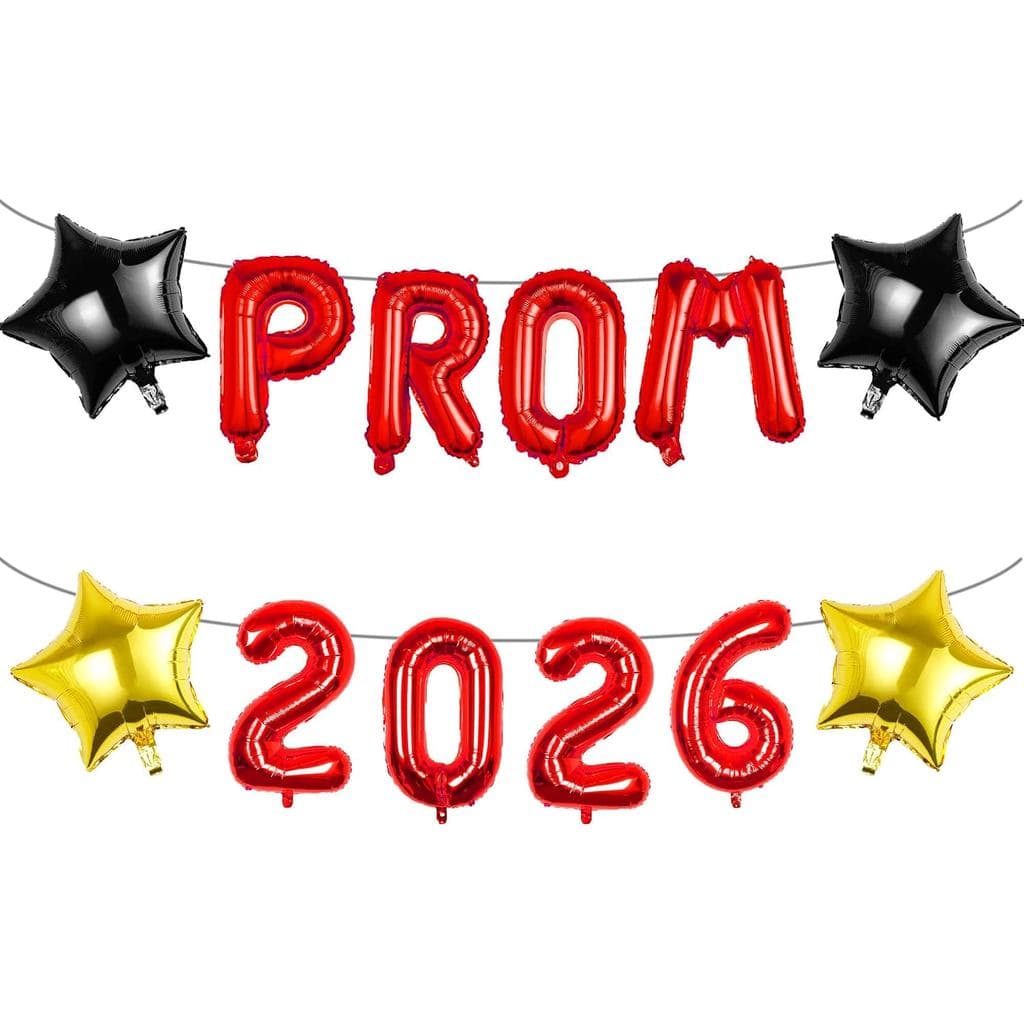 Decorações de Balões para o Baile de Formatura 2026, Balões de Letras e Números de Papel Metalizado de 16 Polegadas com