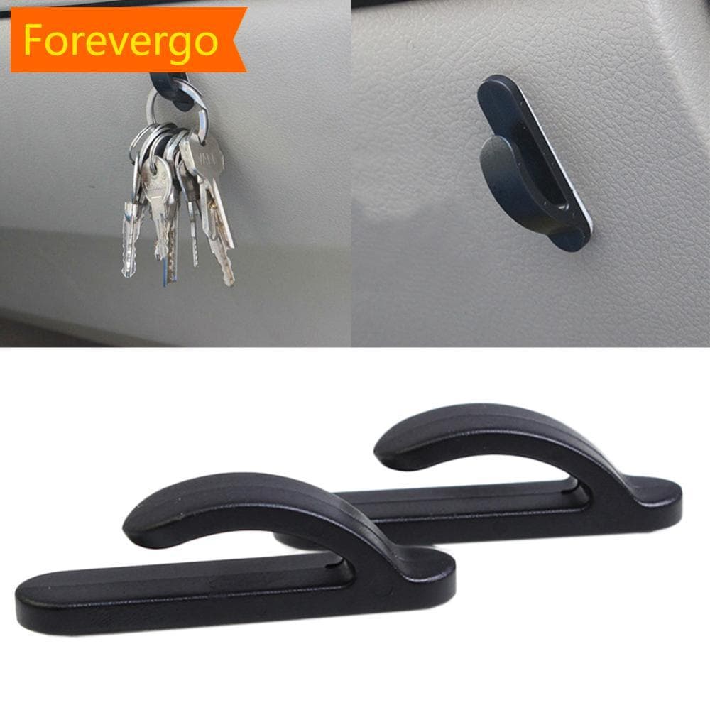forevergo 2 Peças auto SUV Carro Caminhão Autoadesivo Gancho Cabide Bolsa Organizador Suporte E5S2