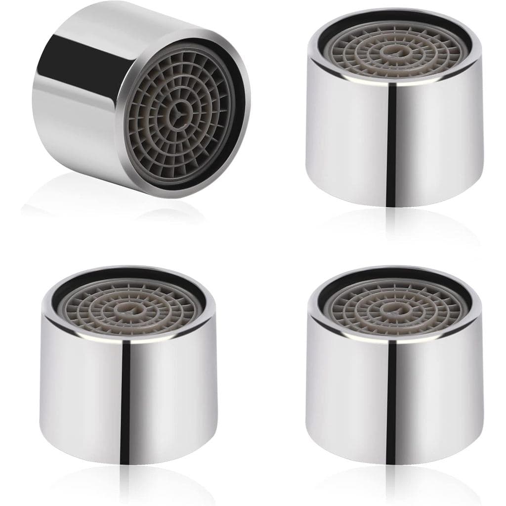 4 Peças Aerador Feminino, Filtro de Torneira de Pia de Cozinha 55/64 com Carcaça de Latão Cromado, Aerador de Torneira c