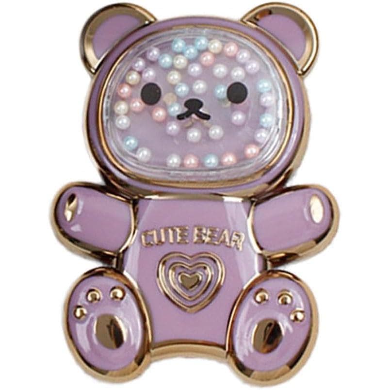 Suporte de Telefone Fofo Roxo, Suporte Oculto em Forma de Urso para Celular de Mesa, Suporte de Telefone em Forma de Urs