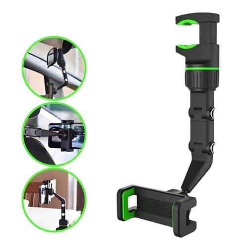 Suporte Celular Retrovisor 360° Multifuncional Ajustável Veicular Carro Multifuncional Pronta Entreg