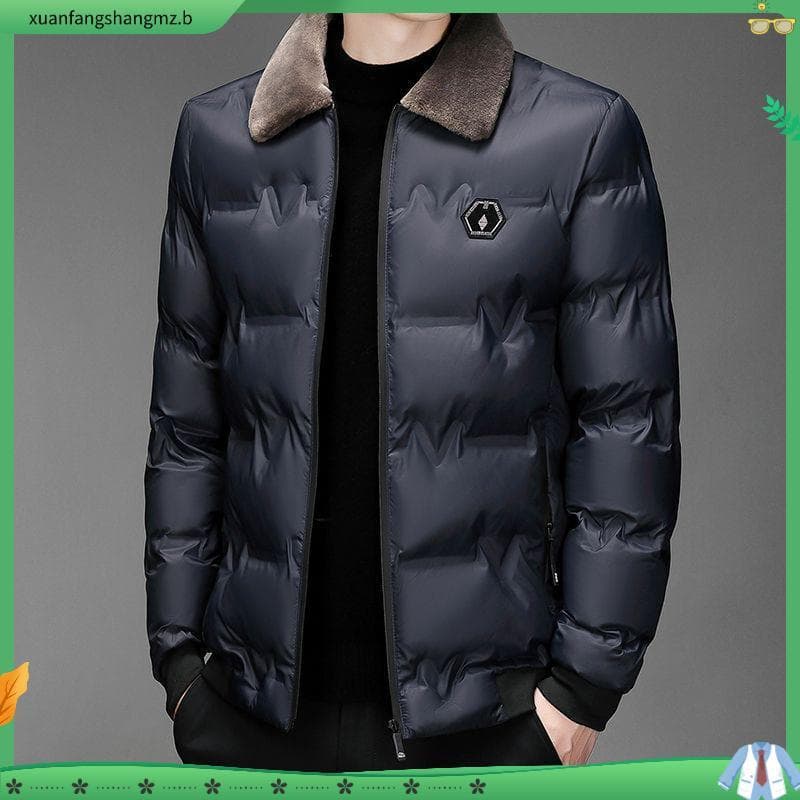 Inverno novo estilo moda gola de pele jaqueta acolchoada de algodão masculina jaqueta acolchoada de algodão venda quente