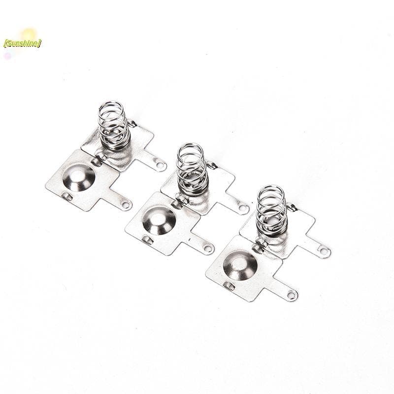 [Sunshine] Conjunto De Placa De Mola De Bateria De Metal Prateado Com 10 Pares Para Baterias AA AAA 14.5 Mm * 9 [Novo]