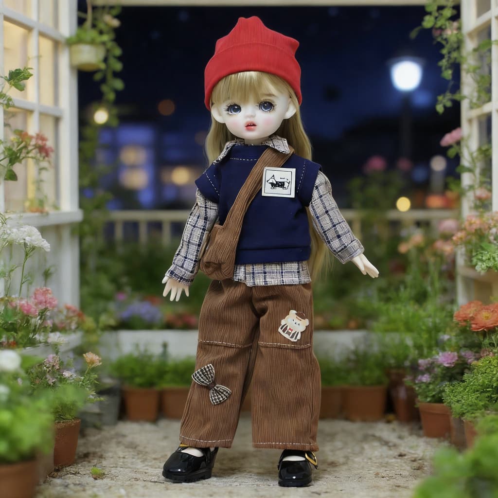 [Estoque pronto] 6 pontos bjd roupas de bebê Akagi corpo GL corpo vara 30cm roupas de bebê fantasma mãe boneca Lolita ve