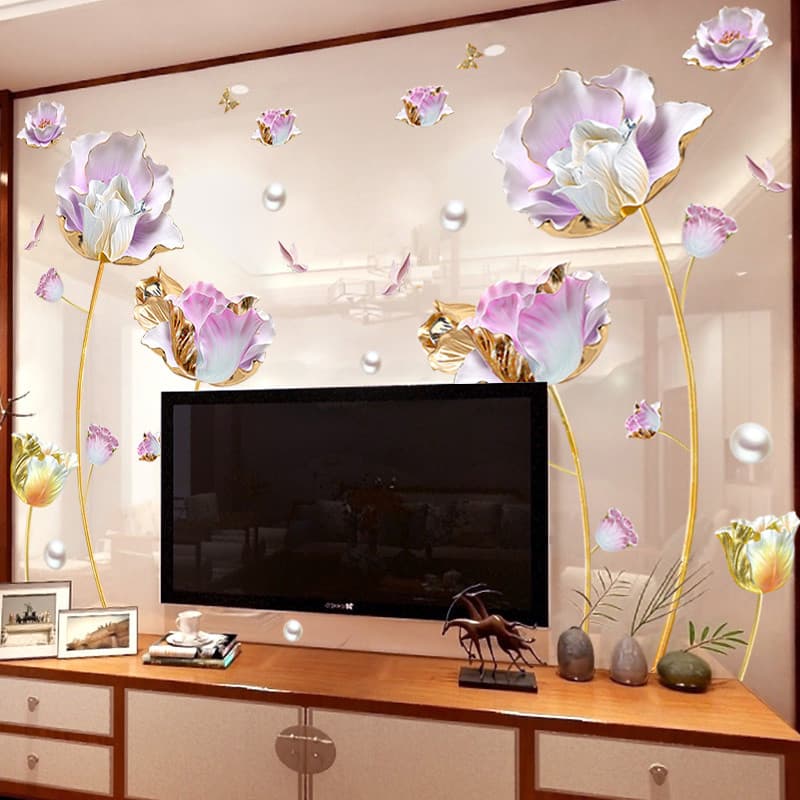 Ano Novo Ano Novo Chinês Decoração de Ano Novo Chinês Papel de Parede Autoadesivo Sala de Estar Fundo de TV Adesivos de