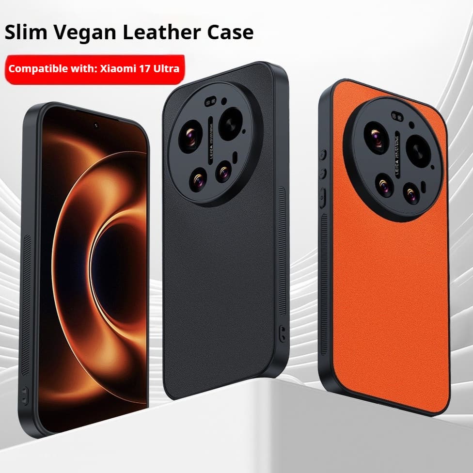 Luxo Caso De Telefone De Couro Liso Para Xiaomi 17 Ultra 17 Max Mi 15 Pro 14 13-Fino Pele Delicada Anti-Queda Capa Prote
