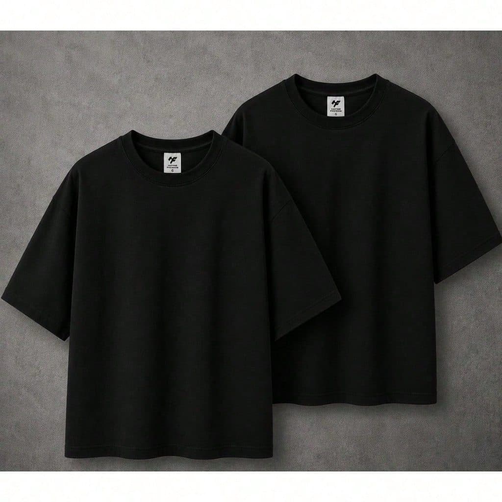 Kit Conjunto 2 Camisetas Oversized Suedine Lisas Streetwear Camisa Over Y2K Moda Casual
