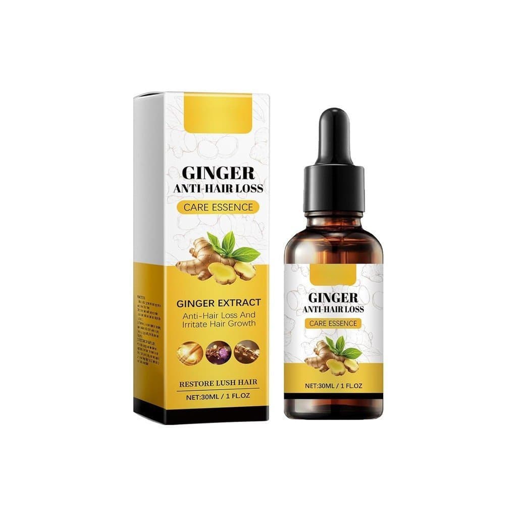 Óleo Anti-Queda de Cabelo de Gengibre, Óleo para Cuidado Capilar, Essência Natural de Gengibre para Crescimento Capilar,
