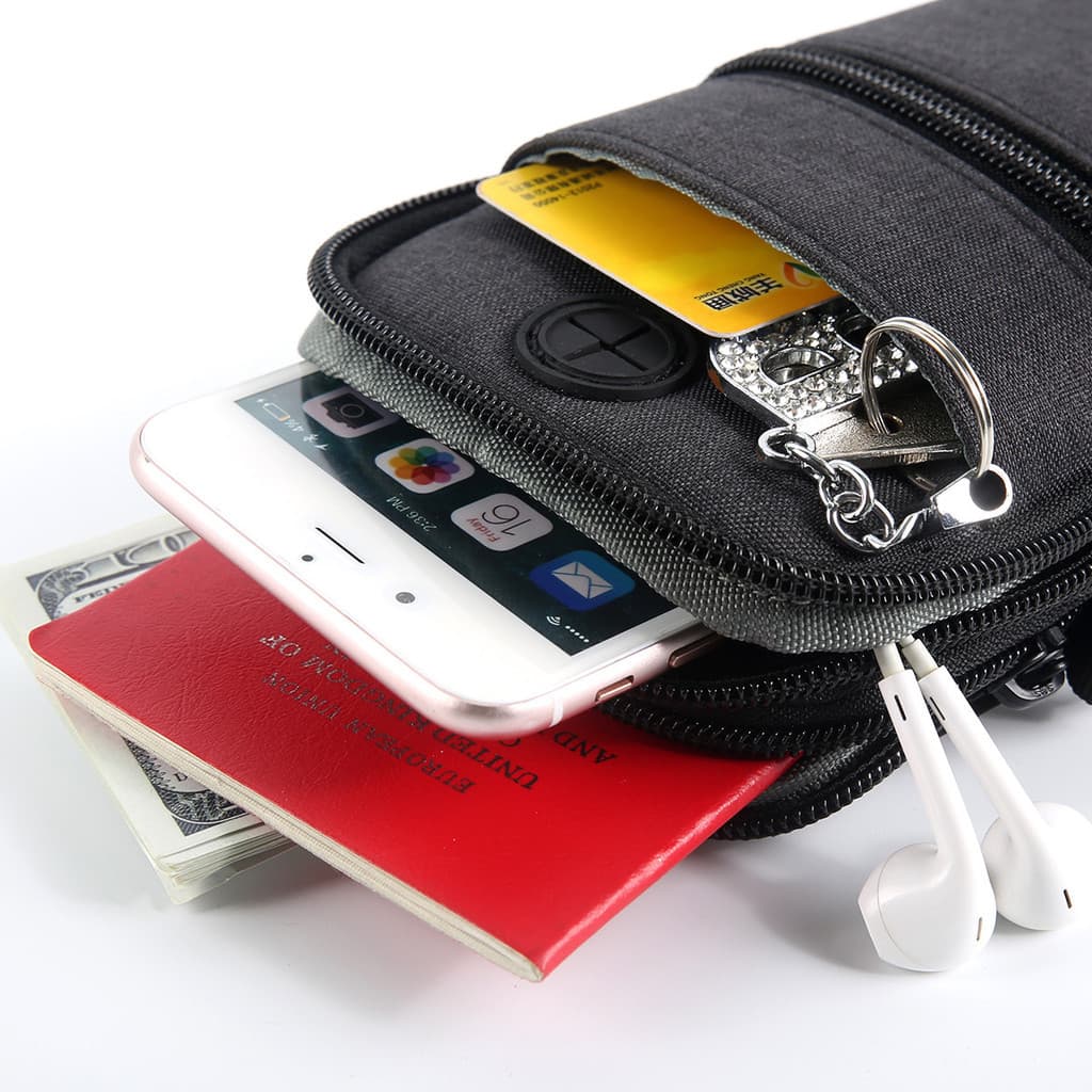 Bolsa multifuncional para documentos, bolsa mensageiro para passaporte, Halter, pescoço, porta-passaporte, homens, mulhe