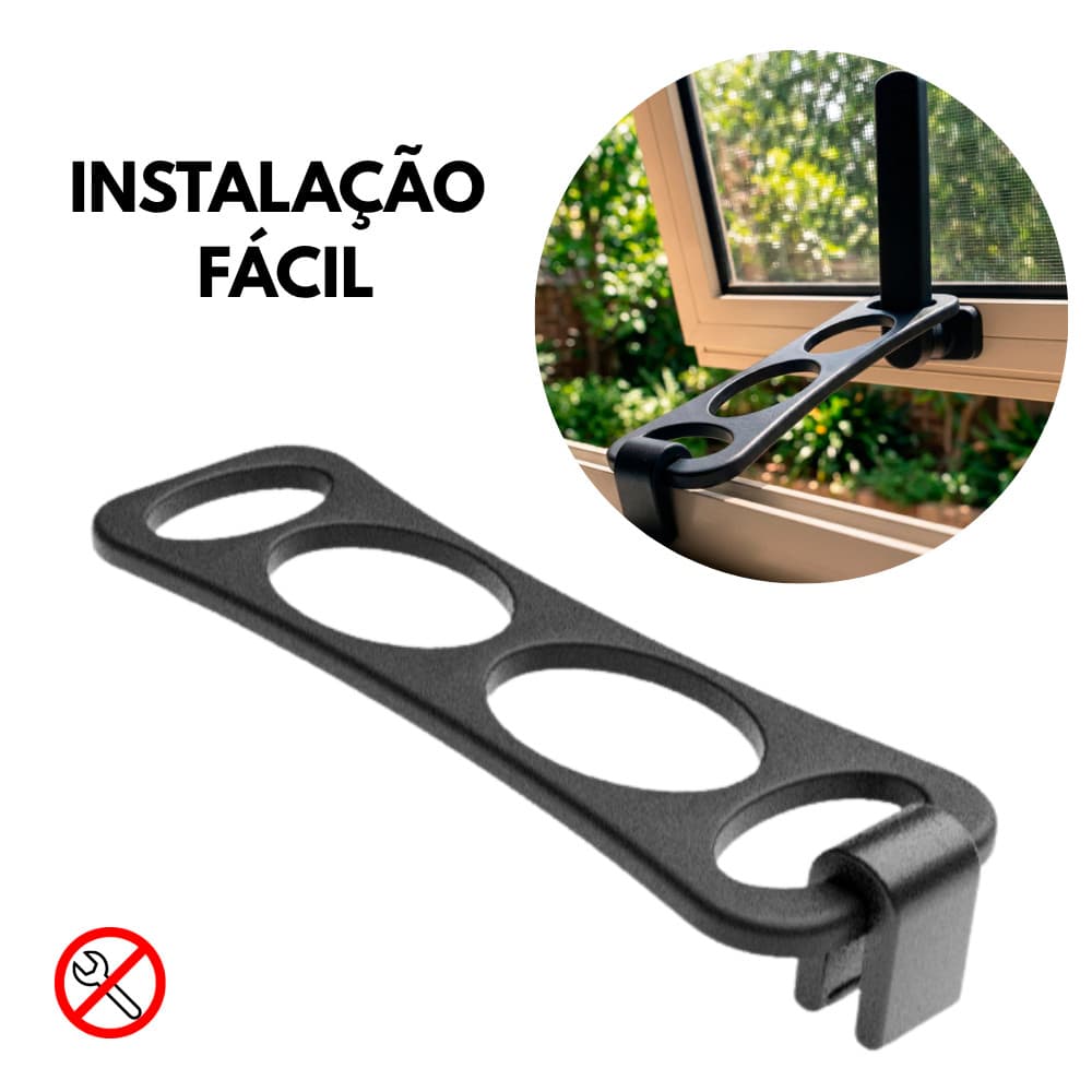 Limitador de Janela Basculante Antigato Trava Proteção Infantil Resistente