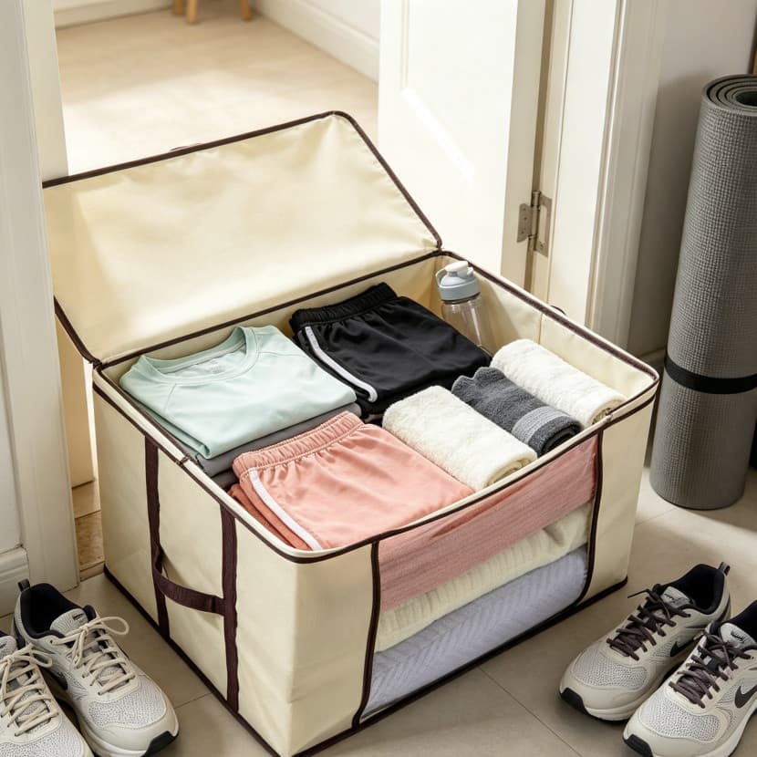 4 Unidade Flexível Closet Roupa Cobertor Casacos Armário Travesseiro Manta Lençol Box