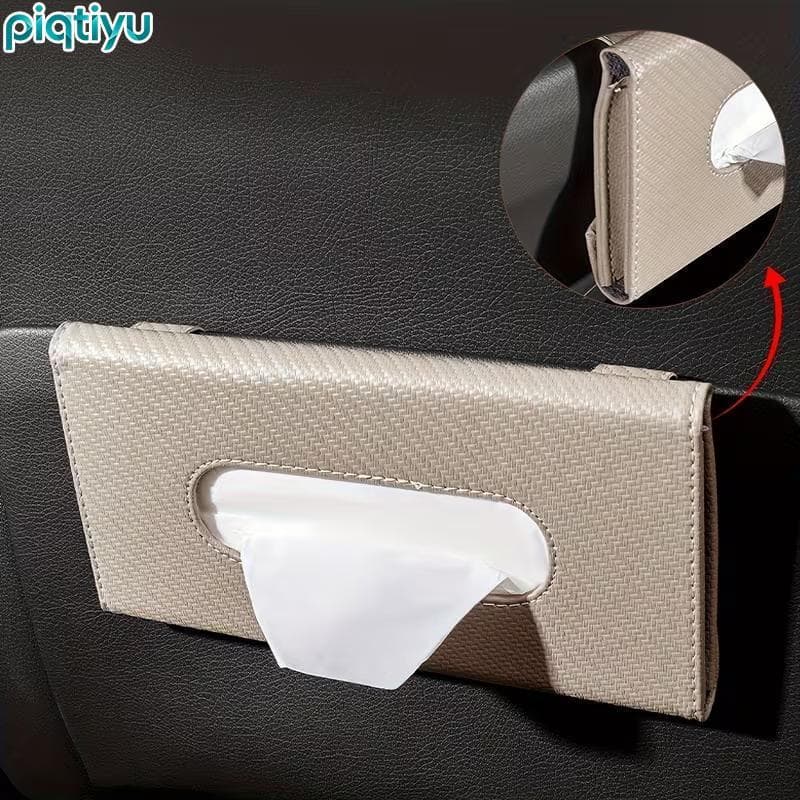 PIQTI Auto Sun Visor Caixa De Tecido Titular Organizador De Armazenamento Premium Para Tecidos Conveniente Acessório De