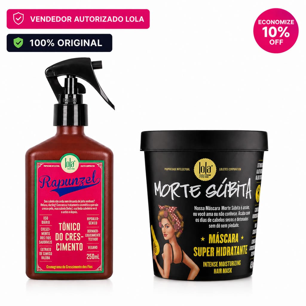 Kit Tônico Rapunzel Lola Cosmetics + Máscara Morte Súbita 450g