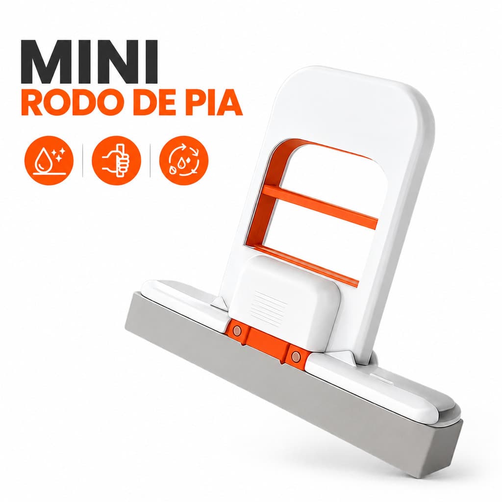 Mini Rodo de Pia Portátil Esponja Limpeza Rápida Com Auto Torção