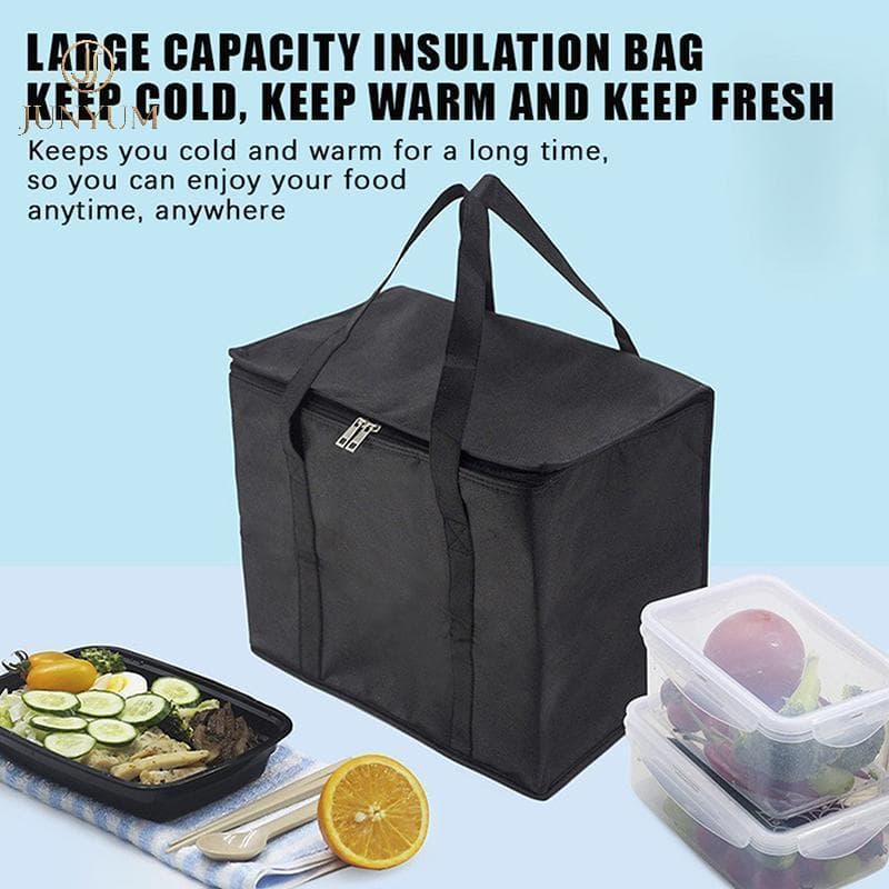JUNYUM Bolsa De Almoço Grande Isolada Sem BPA Térmica Reutilizável Para Trabalho , Piquenique , Acampamento , Aventuras