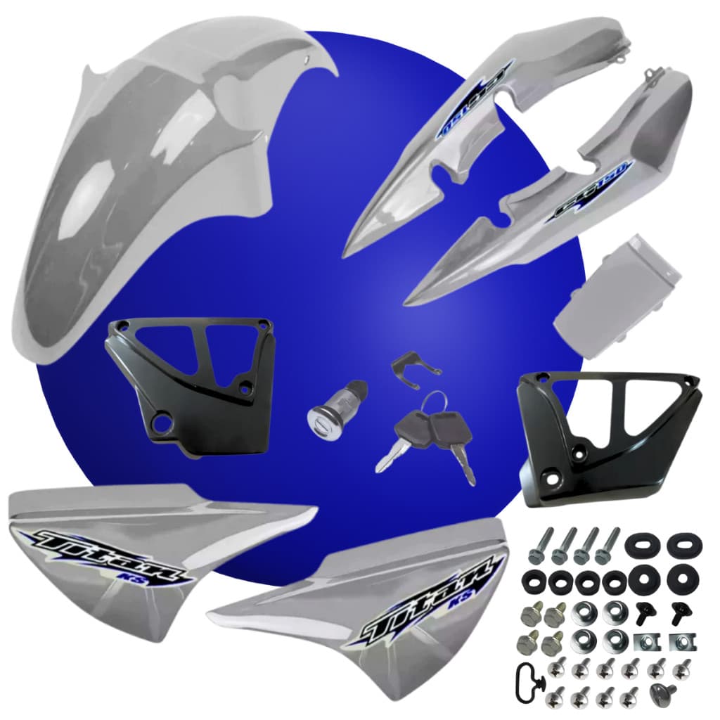 Kit Carenagem Titan 150 Prata 2006/2008 Completo
