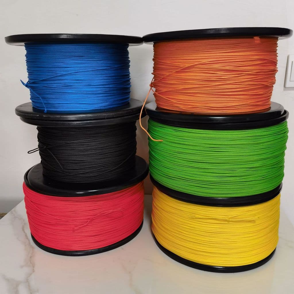 Fonte de introdução 1.2-2MM3-8MMPE forte cavalo núcleo-fiado corda fio alterado para sapo chicote ponta dardo corda susp