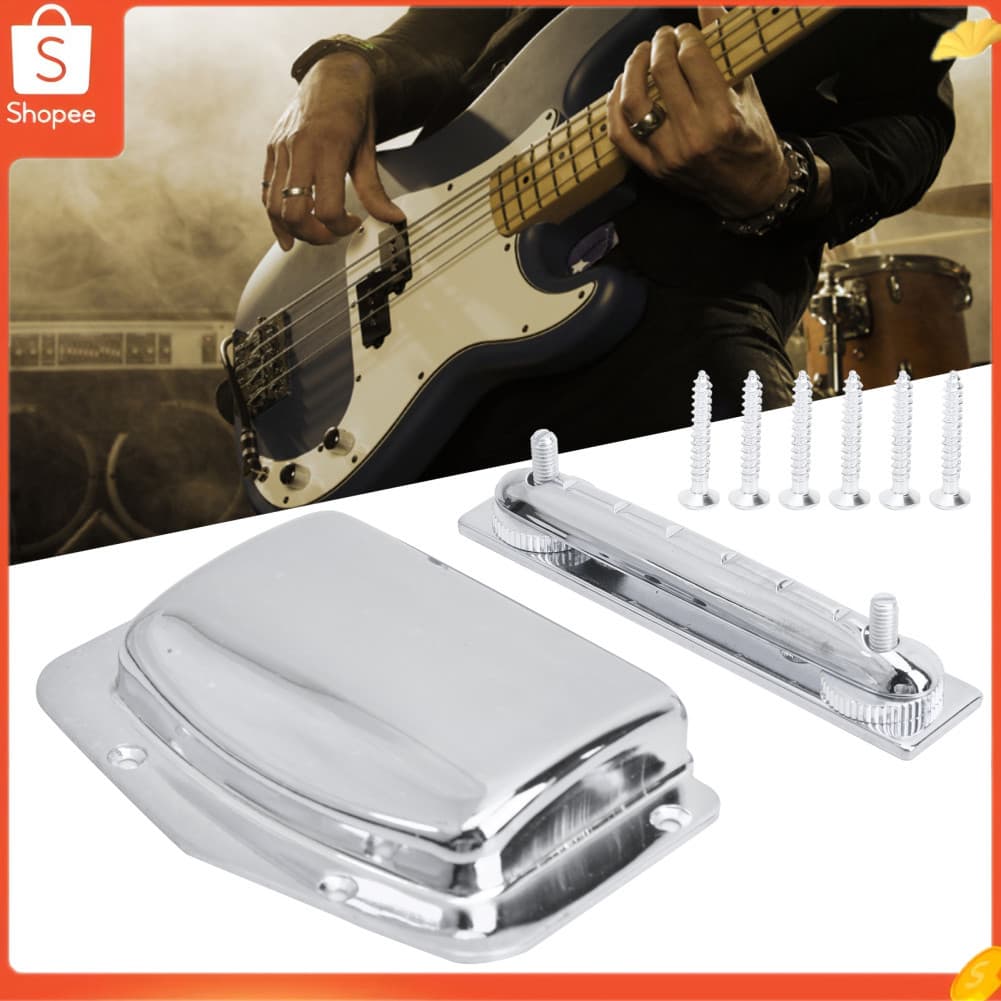 audiohome01.br Ponte fixa ajustável arremate de metal para guitarra elétrica com capa protetora